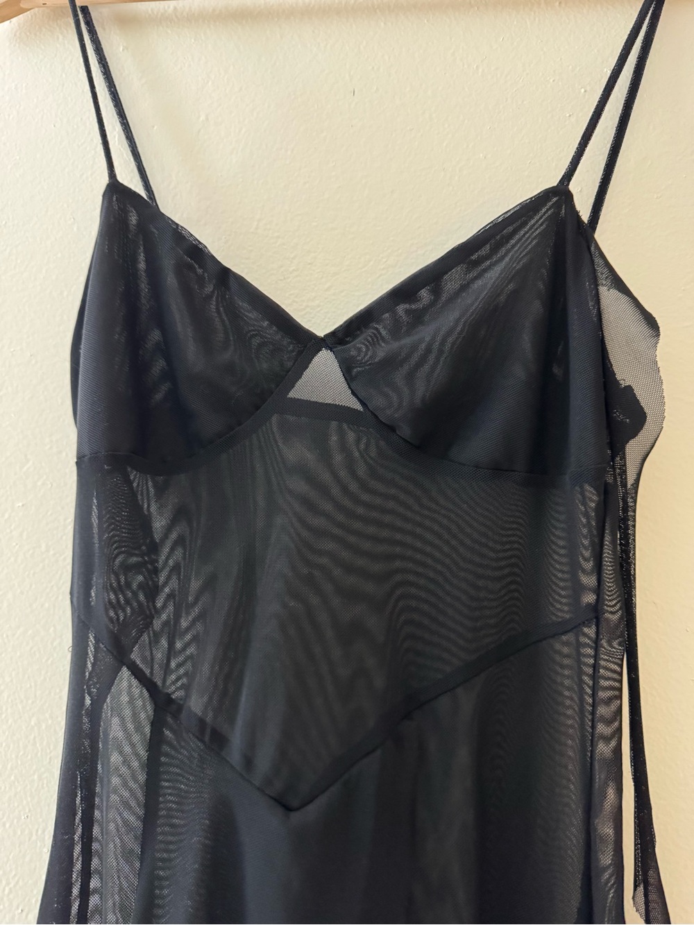 Sheer Black Slip Dress - Women's Intimates - Picture 9 of 11